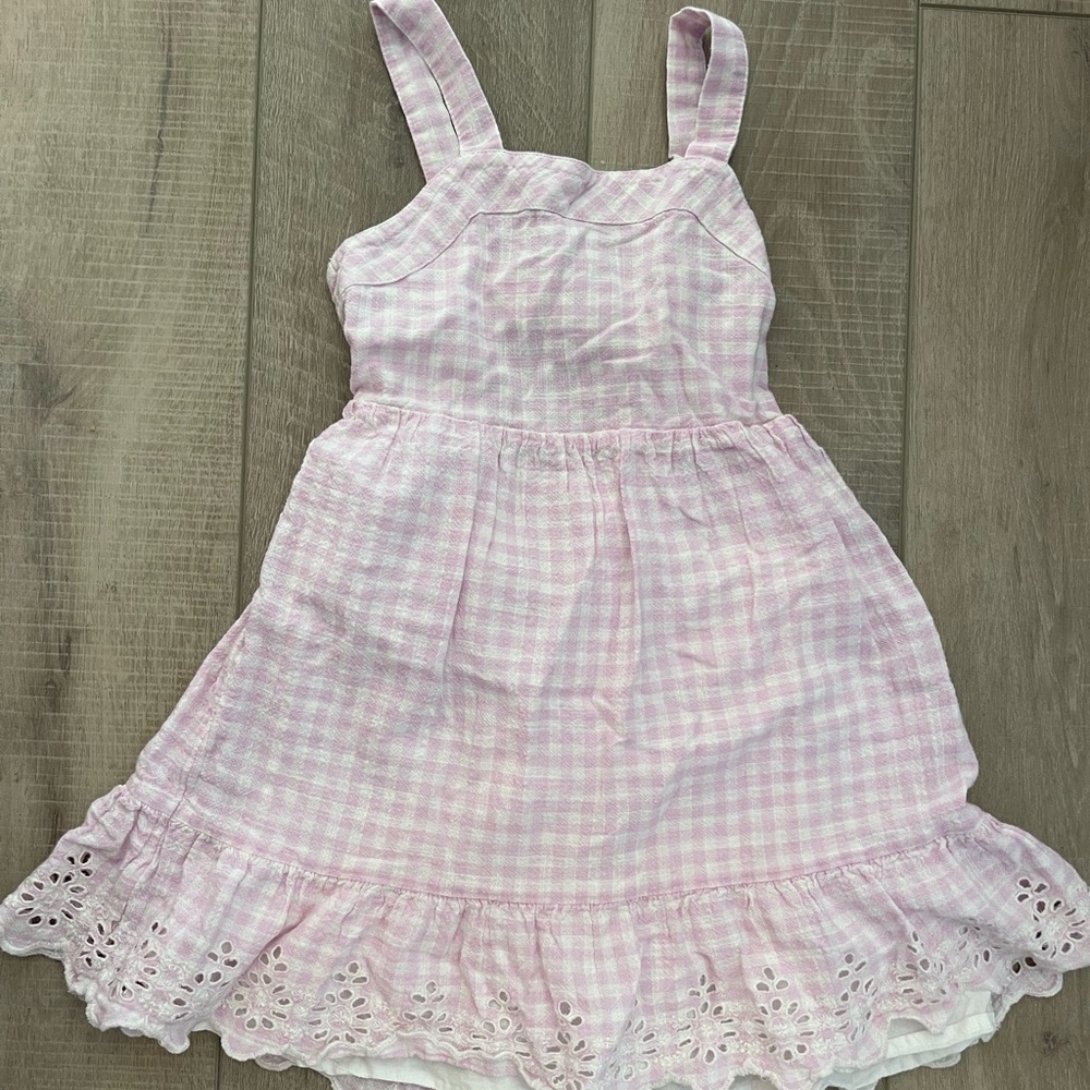 Pink and white dress